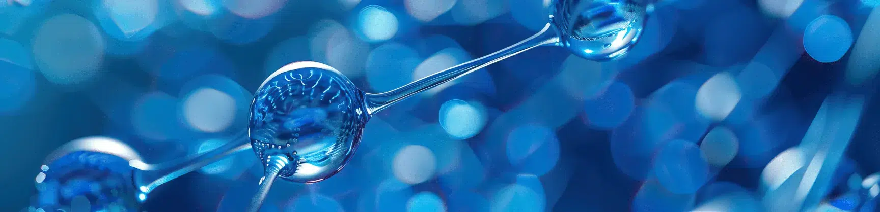 blue molecule science background LotiLabs