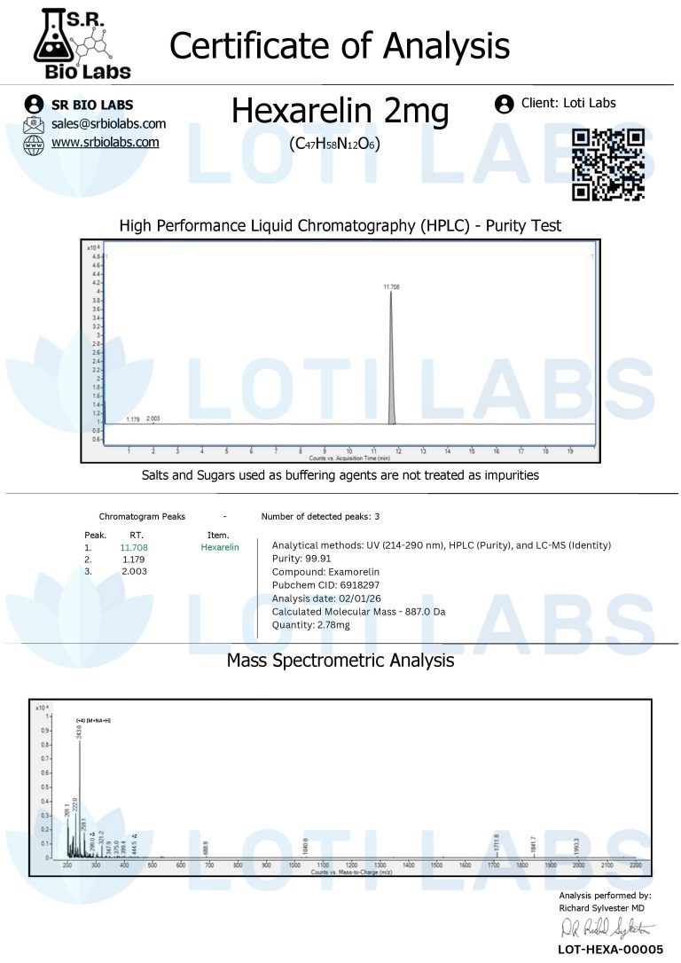 Hexarelin 2mg 2/1/26